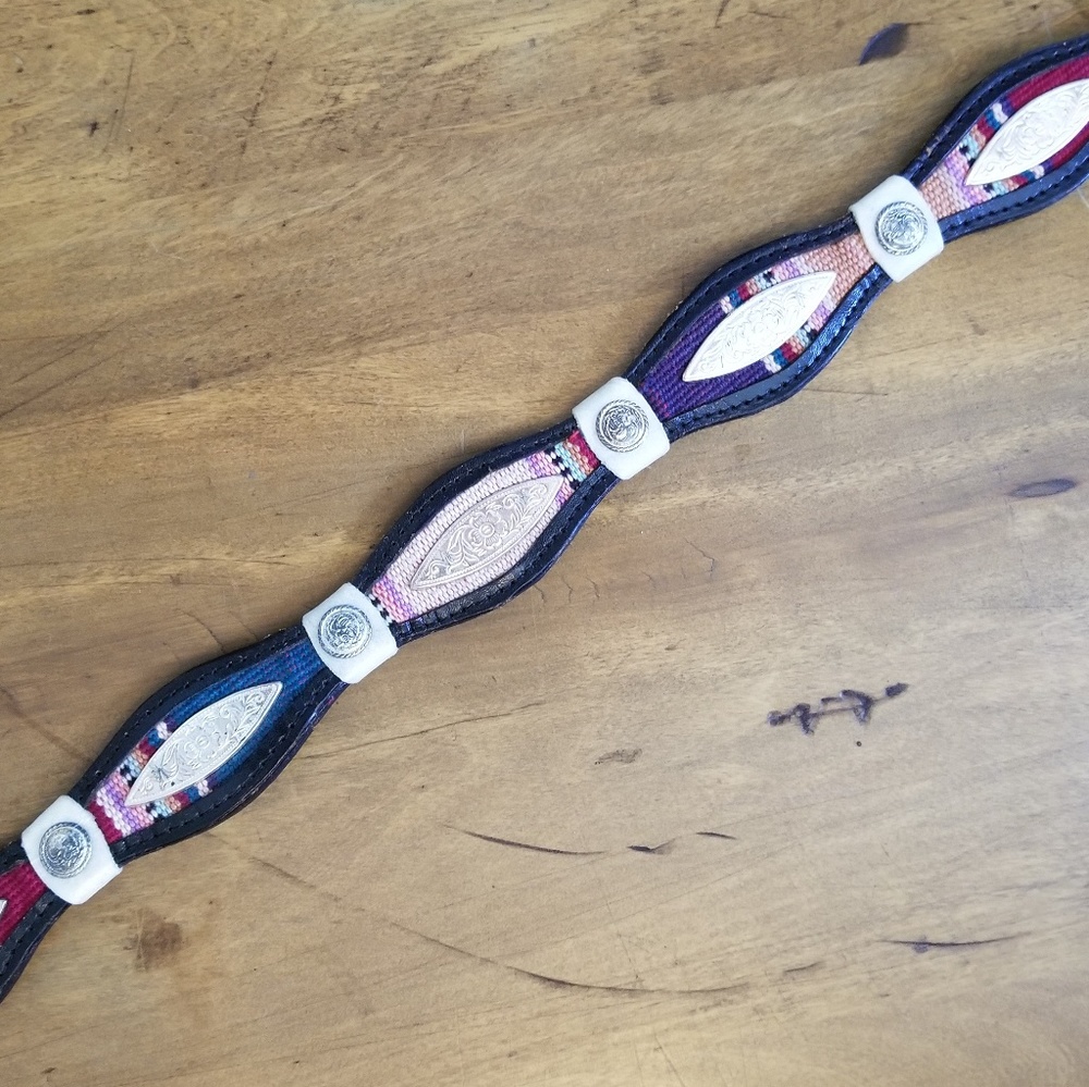 Black & Multi Western belt